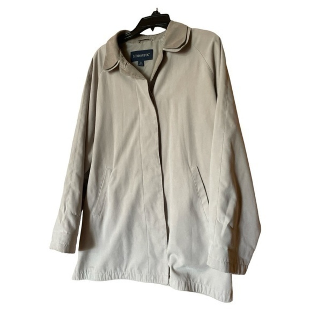 London Fog Women’s Tan Hidden Button‎ Trench Coat Size Large